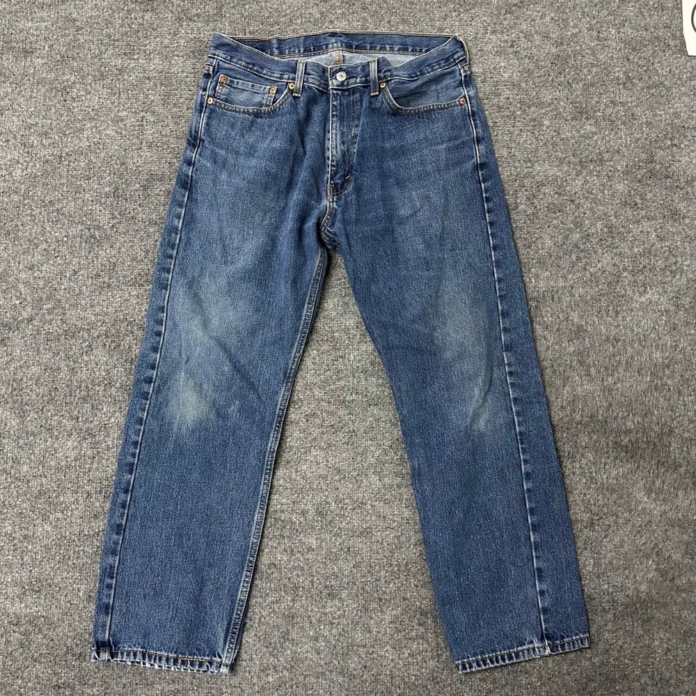 Levi's Jeans Mens Size 36x30 Blue 505 Regular Fit Straight Leg Denim Pants